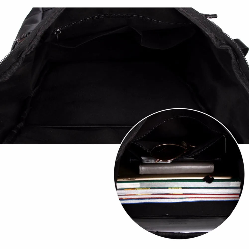 Vicuña POLO de alta capacidad grande para hombre bolsa mochila negro de cuero mochila viaje mochila masculina