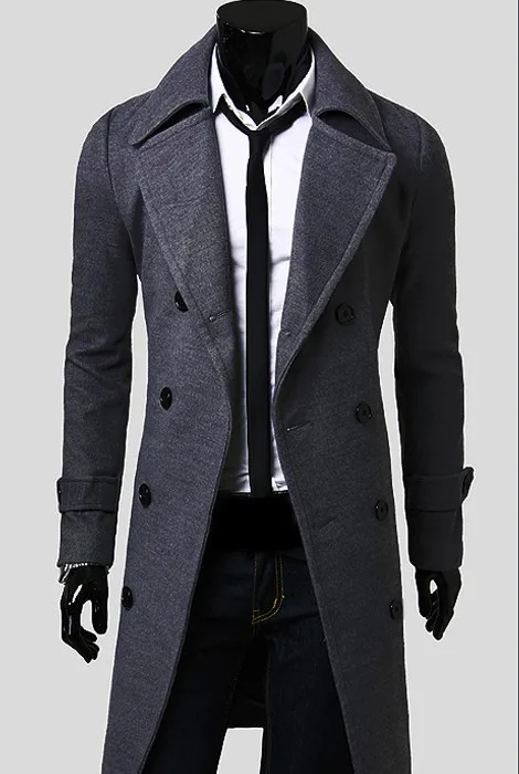 Man's Coat Cloth Coat 2019 British Fashion Of Men's Autumn/winter Warm Coat  To Thicken The Big Long Coat Wool & Blends - Wool & Blends - AliExpress