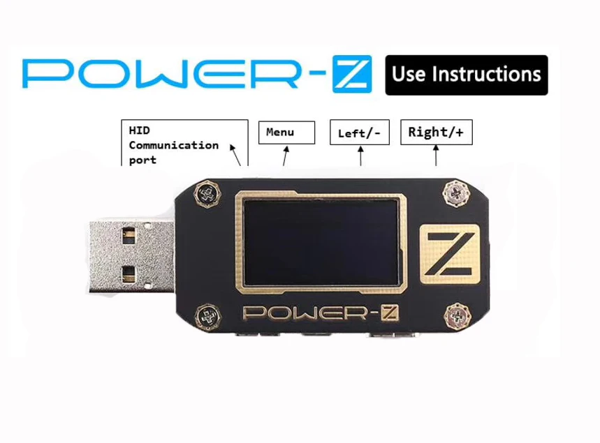 POWER Z USB тестер тип c измеритель мощности банк детектор Micro QC3.0/PD Цифровой Вольтметр