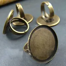 100 шт/партия античная бронза, никель бесплатно 25 мм кольцо база