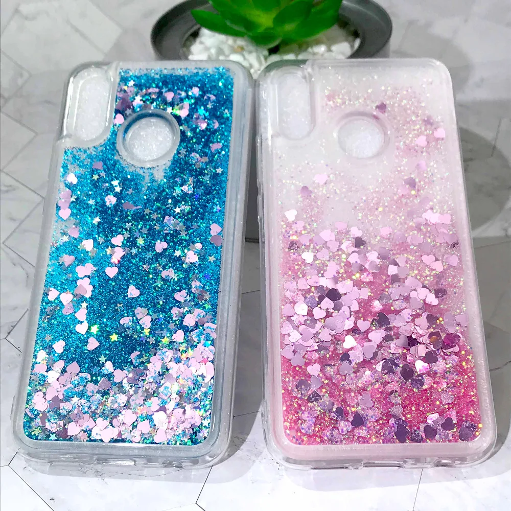 

JFWEN Dynamic Quicksand Case For Huawei P Smart 2019 Case Silicone Cover For Huawei Honor 10 Lite Glitter Liquid Phone Case