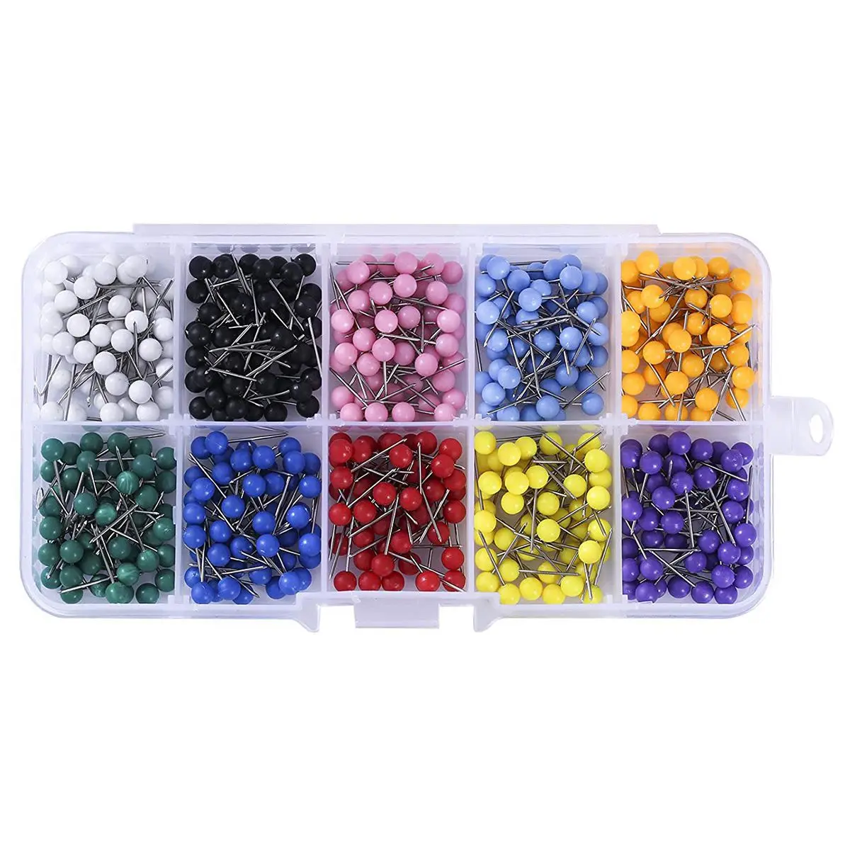 

550 Pcs Colorful Map Push Pins Thumb Tacks,500Pcs Round Head map Tacks,50 Pcs Flag map Push pins for Bulletin Board, Fabric Ma