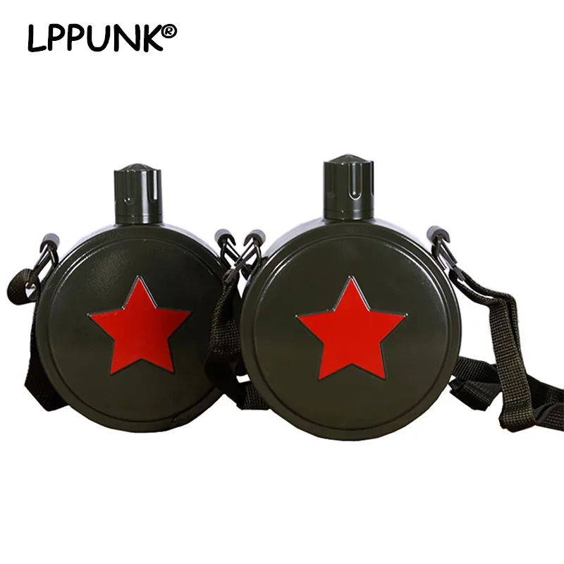 

1L 1.5L 2L single wall aluminum Camouflage outdoor military sports bottle with Mountaineering buckle camping Bicycle my bottle