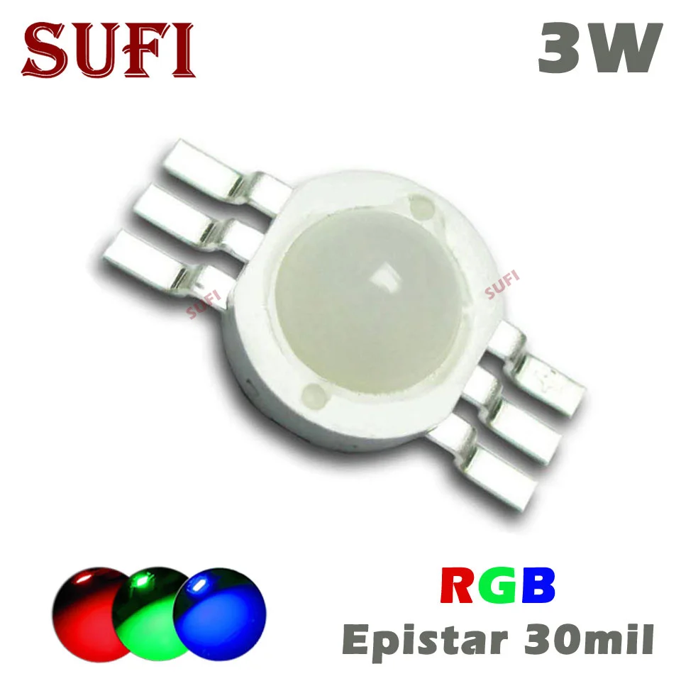 

High Power LED Chip 3W 6pin Full Color Fog RGB Lamp Beads LED COB Red Green Blue Full Color For 3W DIY LED DJ DMX Stage Light