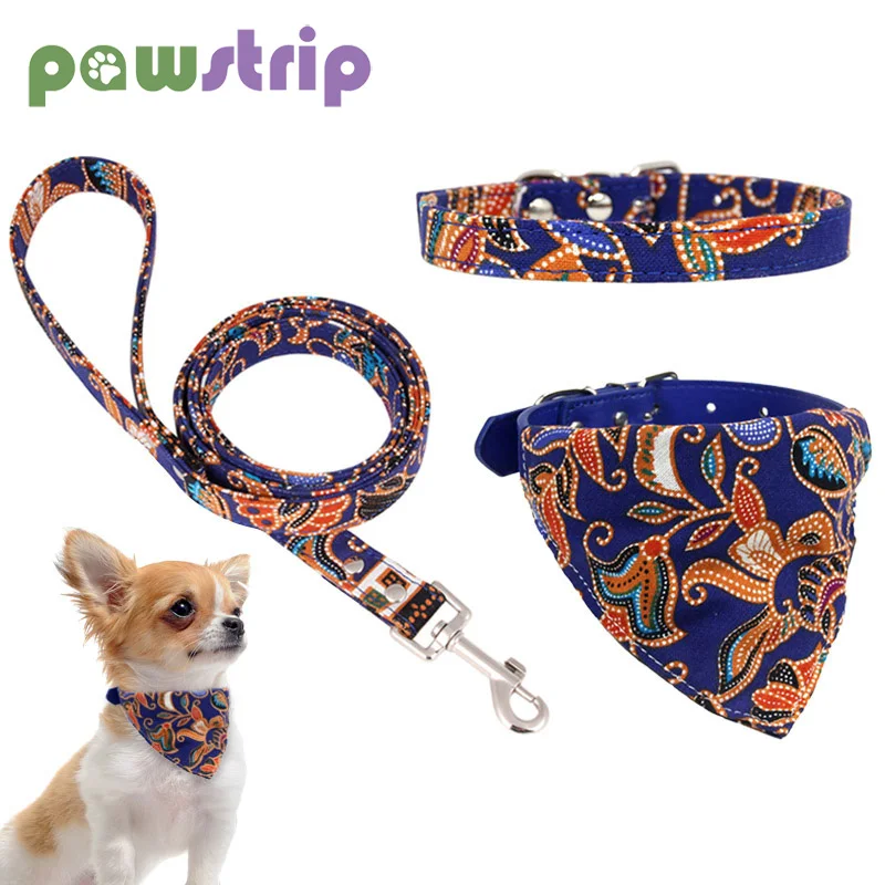 

Leather Small Dog Collar Leash Adjustable Puppy Bandana Scarf Cat Collars Pet Dog Harness Leash For Teddy Yorkshire collar perro