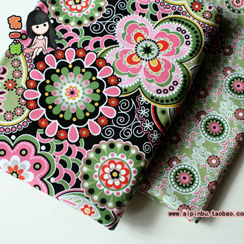 

2017 Hot New 2 Pieces 50x150cm Patchwork Cotton Fabrics Retro Vintage Ethnic Series Fabric Patchwork Quilting Sewing Diy Cloth