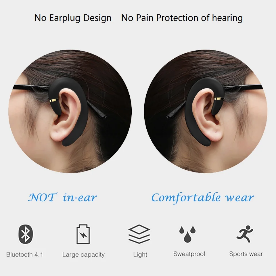 CBAOOO беспроводные bluetooth наушники деловые потонепроницаемая гарнитура спортивные