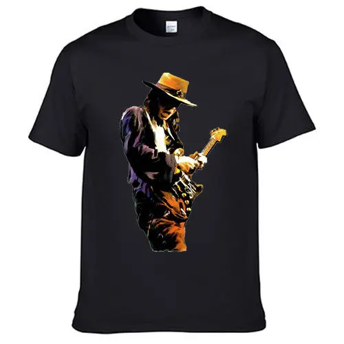 

China Style Fashion Rock Stevie Ray Vaughan Stephen American Music Guitar Singer T Shirt Printed T Shirts Men's Streetwear