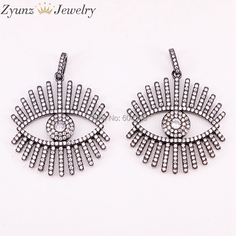 5 нитей ZYZ300-4083 Новая мода micro pave cz глаз форма кулон цепочки и ожерелья европейский стиль для женщин ювелирные изделия