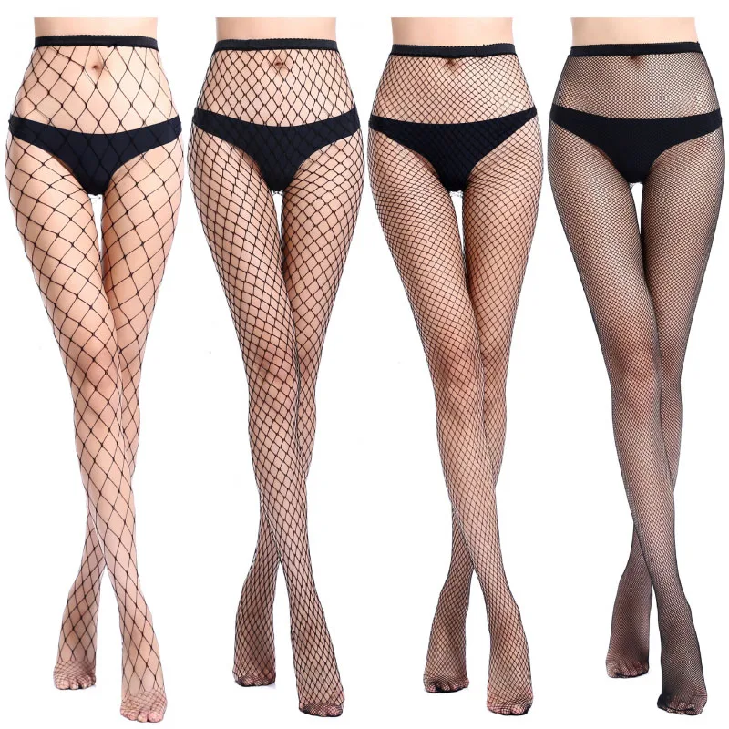 

NORMOV Small Mesh Fishnets Sexy Tights High Waist Pants Women High Waist Tights Club Panty Knit Mesh Pants Lingerie