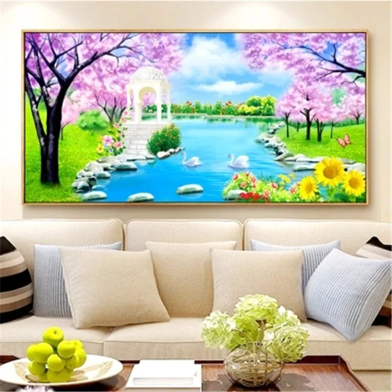 

DiamondEmbroidery,China,landscape,scenery,River and tree,5D Full Diamond Painting,Cross Stitch, Flower Diamond Mosaic,Decoration