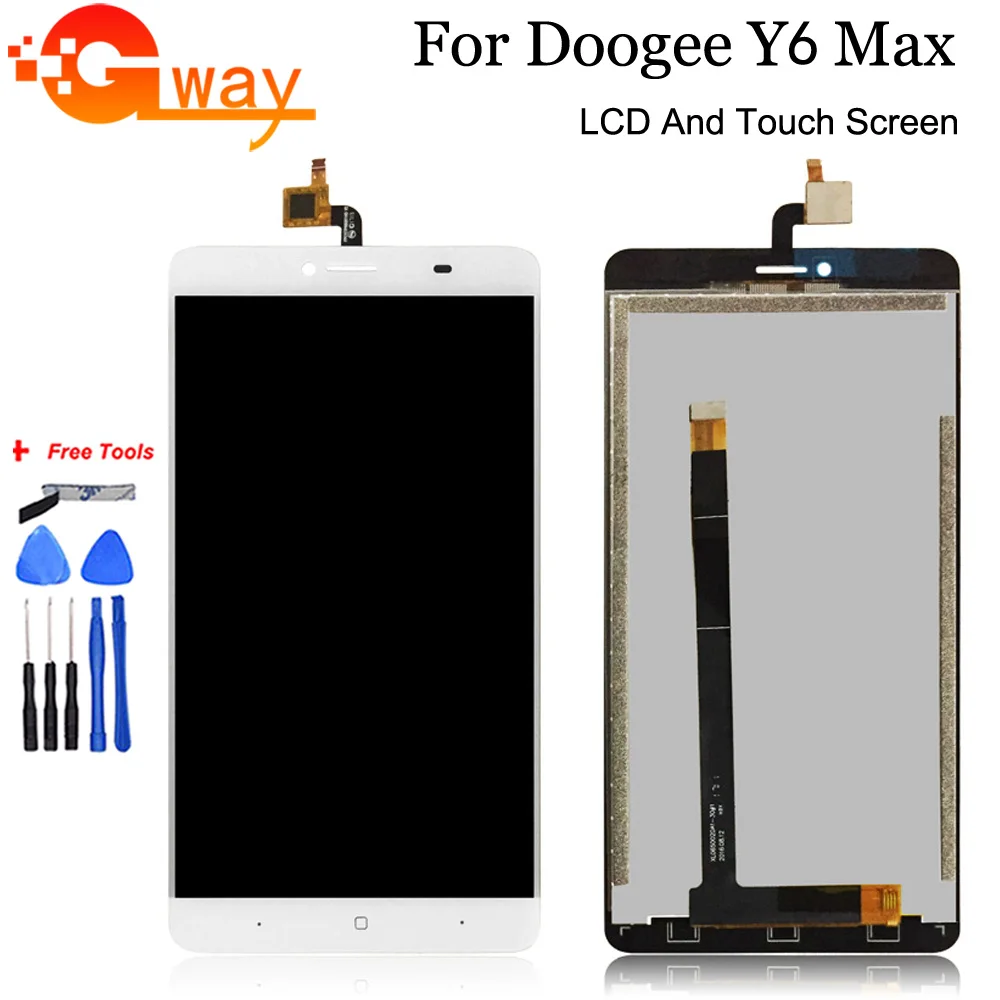 Для 6 5 дюймов Doogee Y6 max ЖК-дисплей + сенсорный экран 100% протестированный дигитайзер