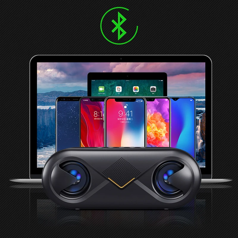 Мини Bluetooth динамик Портативный беспроводной стереоколонка громкий динамик наружная Поддержка Bluetooth TF AUX музыкальный плейер с интерфейсом USB
