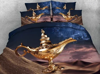 

JF-165 Magic world for kids Magic Lamp print bedding set
