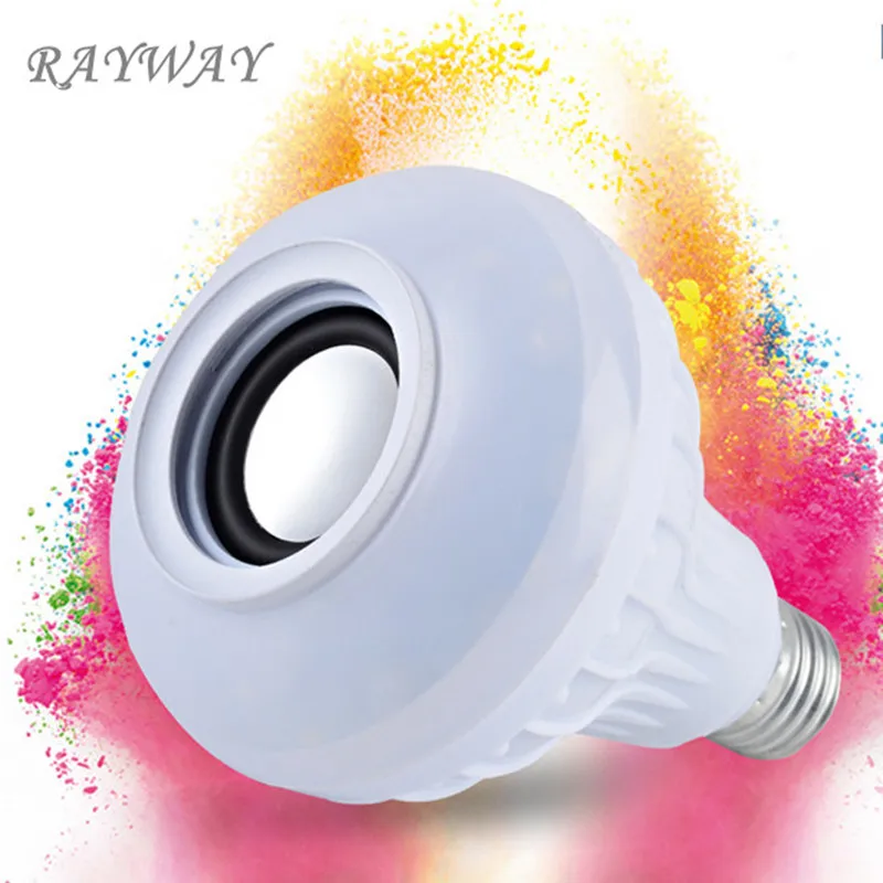 

2pcs 12W bluetooth music led bulb speaker E27 remote control play by Moblie phone with RGBW Lighting LED smart music lamp