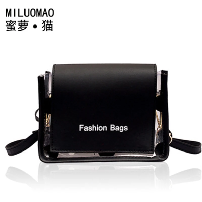 

2019 early spring new Korean version of the chain fashion transparent shoulder diagonal package wild simple small square bag