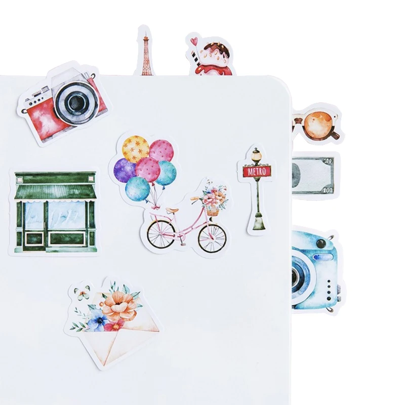 Diário dos Desenhos Pacotes Lote Viagem Engraçada Decoração Adesivos Faça Você Mesmo Animados Scrapbook Papelaria Atacado 20 - 4 Cheap Adesivos