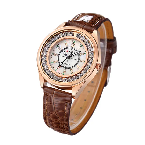 Роскошные женские кварцевые наручные часы O.T.SEA с кожаным ремешком|luxury brand|luxury luxury