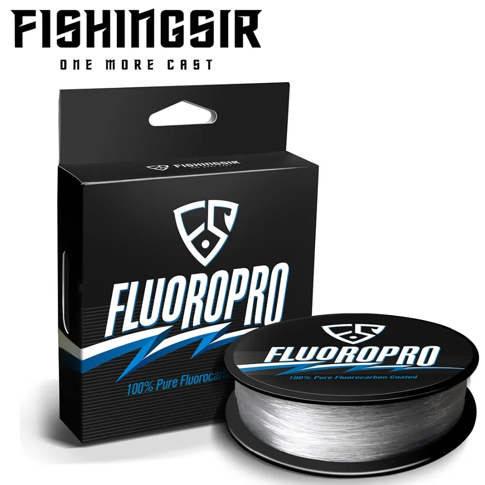 FISHINGSIR FluoroPro 300 чистая фторуглеродная леска с покрытием 100% м прозрачная фторуглеродная леска углеродное волокно лидер линии