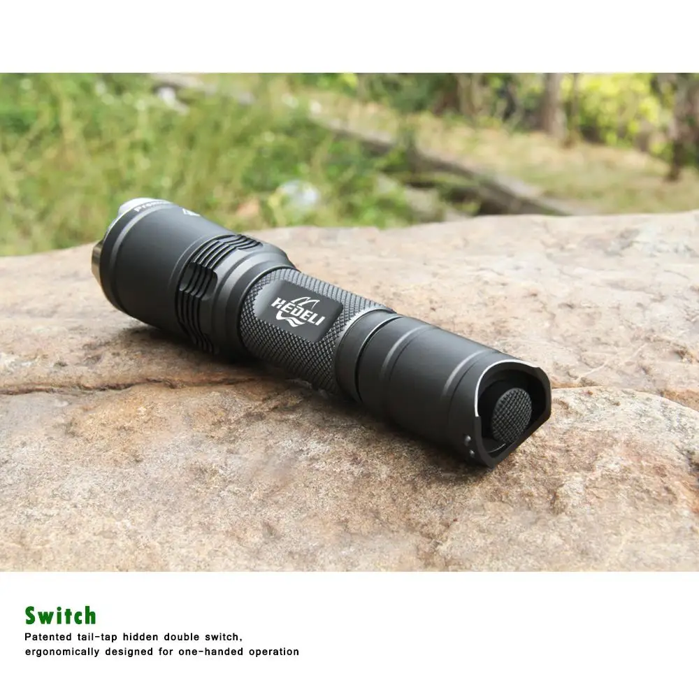  HEDELI New CREE XM L2 Tactical Flashlights High Quality Lanterna LED Flashlght Waterproof IPX-8 Led - 32822566154