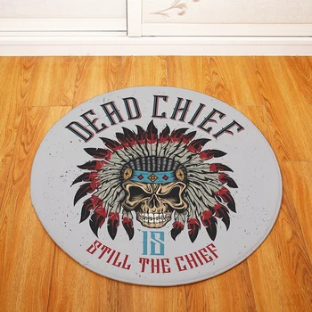 

Modern Fashion Nordic Skull Style Round Chair/Table Desk Mat Living Room Bedroom Area Rug Decorative Carpet
