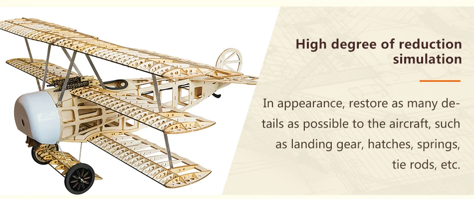 Классический радиоуправляемый самолет Fokker DR1 самолетик из пробкового дерева модель 0,8 м размах крыльев 4CH Электропитание Самолеты дистанционного управления строительные наборы