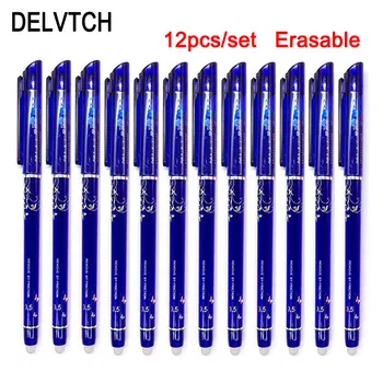 

DELVTCH 12pcs/set Erasable Pen Ink 0.5mm Gel Pen 4 Color Avaliable for Children Gift Office Student Writing Painting Stationery