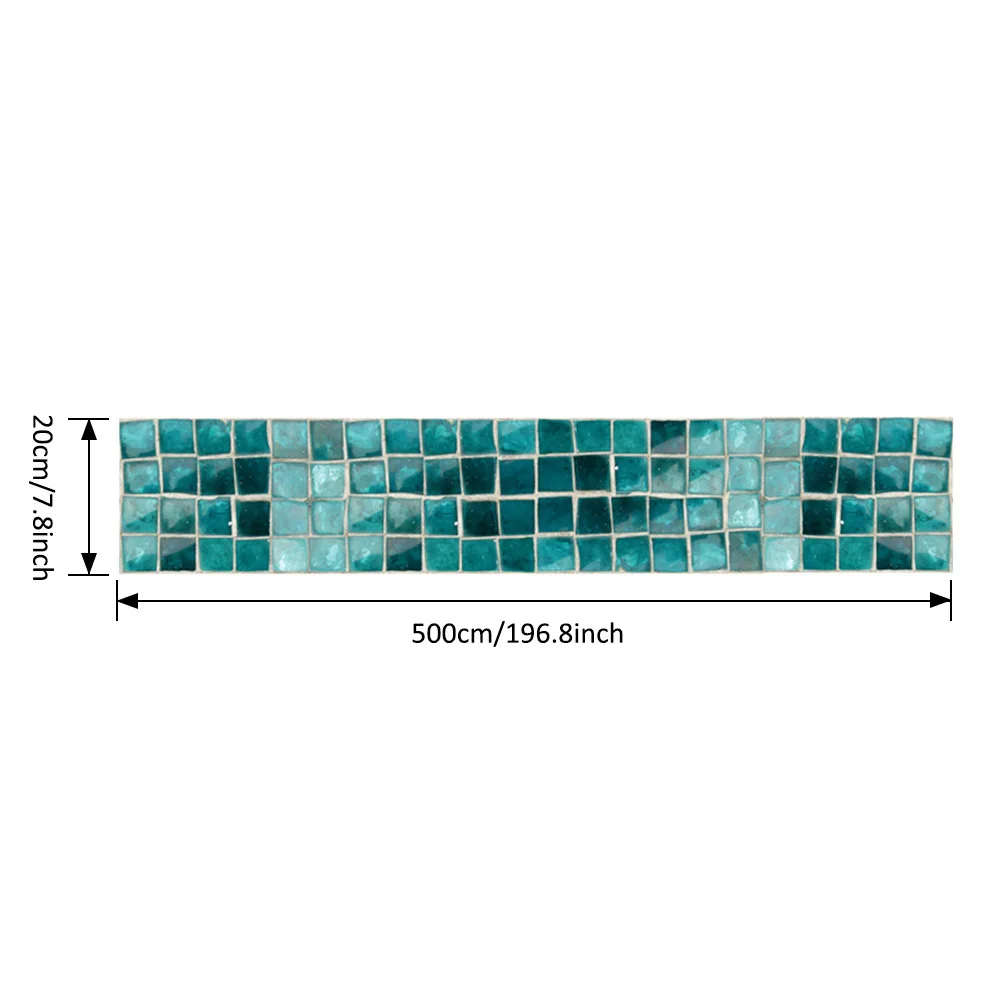 20x500 см ПВХ Наклейка на стену для ванной, водостойкие самоклеющиеся обои для кухни, мозаичная плитка, Наклейки на стены, украшение дома