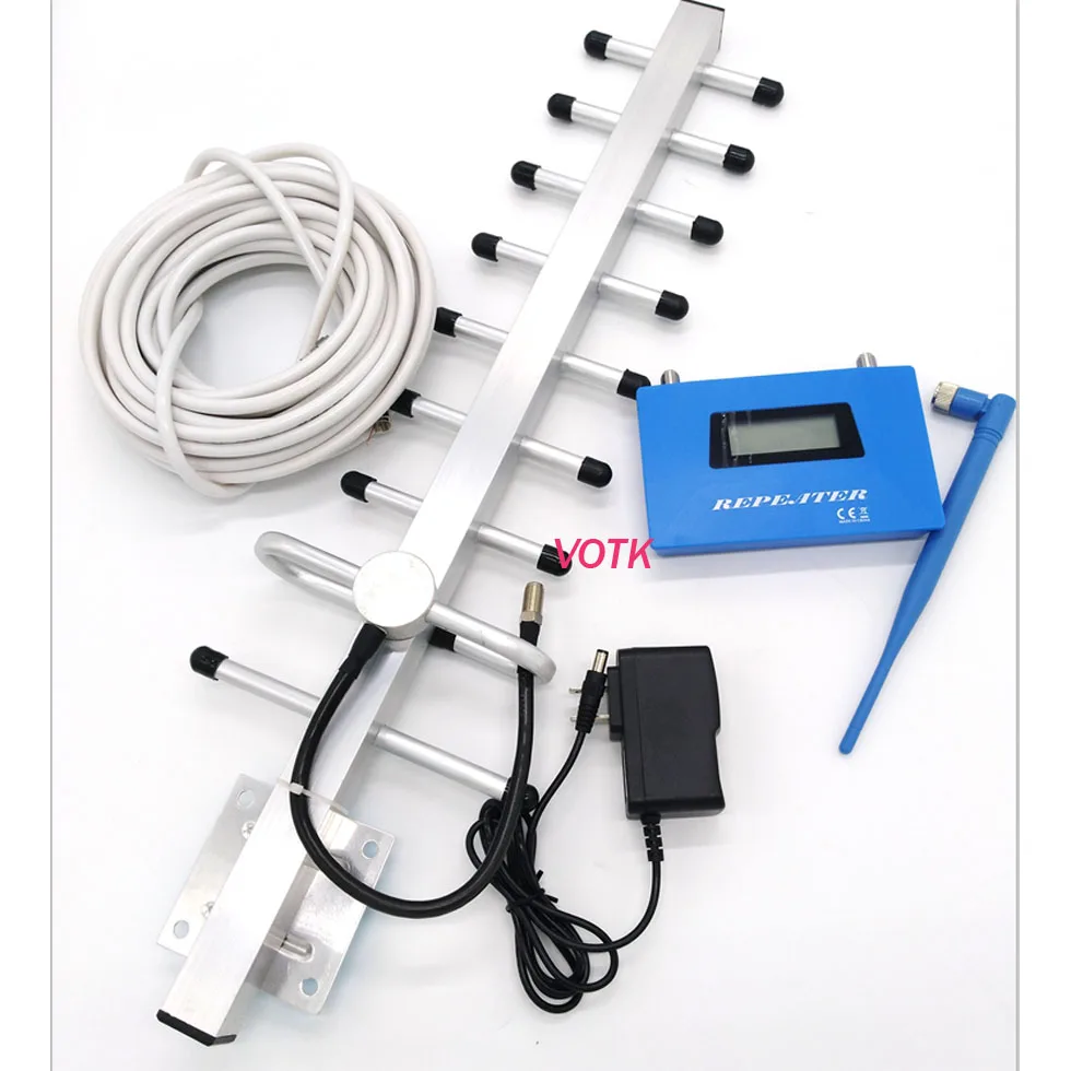 

GSM signal booster cell phone GSM signal repeater with LCD, 900mhz signal amplifier with 13dbi yagi