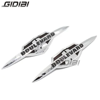 

Motorcycle Chrome Fuel Gas Tank Emblem Badge Decal Sticker For Suzuki Boulevard 2005-2015 ABS Plastic
