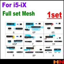 1 комплект микрофон и громче и Eerpiece Динамик Анти Пыль сетки и рамки для iPhone X 5S 6 6P 6S 6SP 7 7P 8 Plus