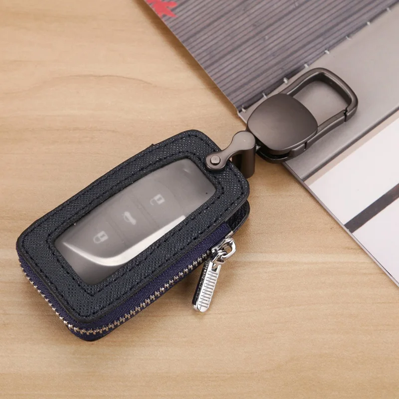 Etaofun 2019 Genuine Leather Car key Wallet MultiFunction window Key