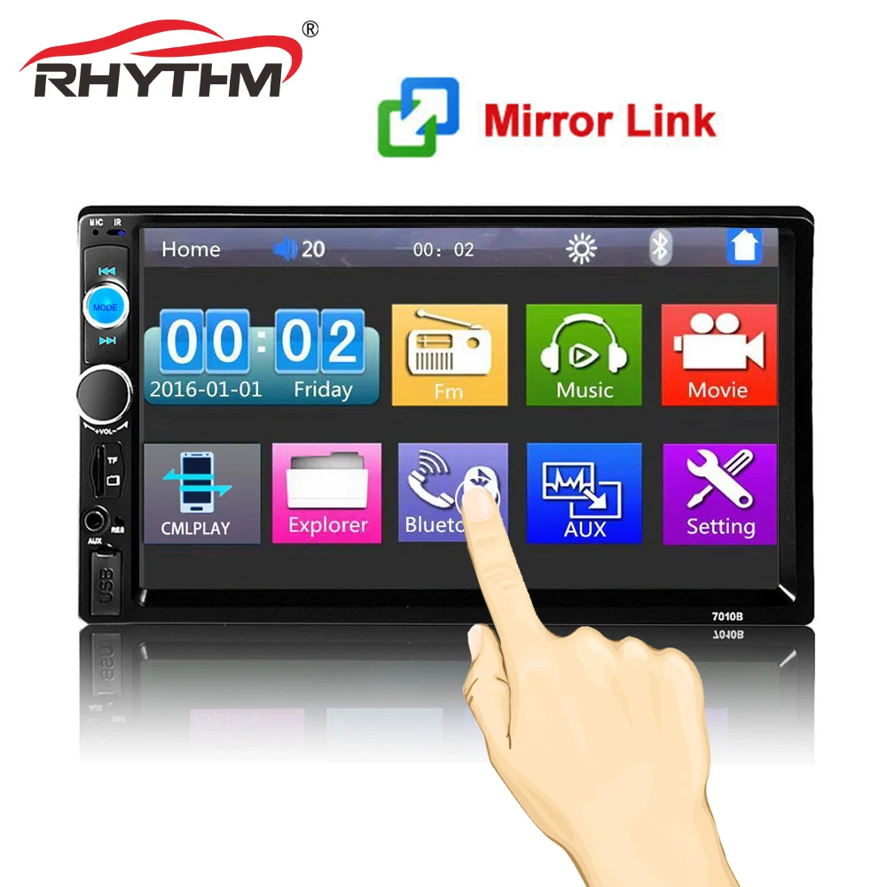

2Din Car autoRadio MP5 Player 7" TouchScreen Audio Radio Stereo Multimedia Mirror Link/BT/FM/USB/AUX (No CD/DVD & GPS) Universal