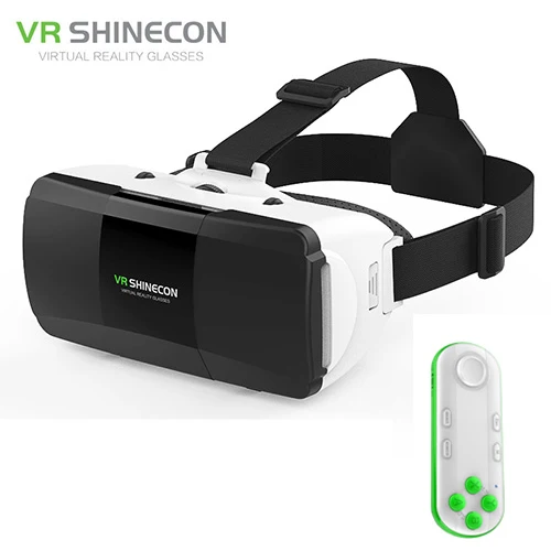 051 White Remote Shinecon G06D 3D очки Виртуальная реальность VR Виртуальная реальность для iphone 360 градусов Android VR очки для смартфона с пультом дистанционного управления - Цвет: 051 White Remote