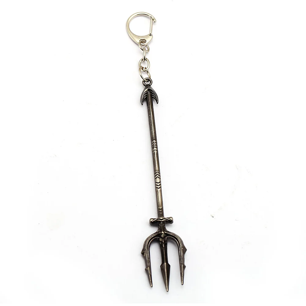 

Aquaman Trident of Neptune Keychain Car Pendant Justice League Moive Key Ring Holder Metal Chaveiro Key Chain Men Gifts Jewelry