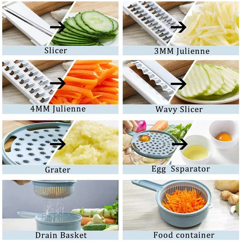 Mandoline Slicer Cutter Chopper And Grater Vegetable Slicer Potato Peeler Onion Grater Vegetable Cutter Kitchen Accessories