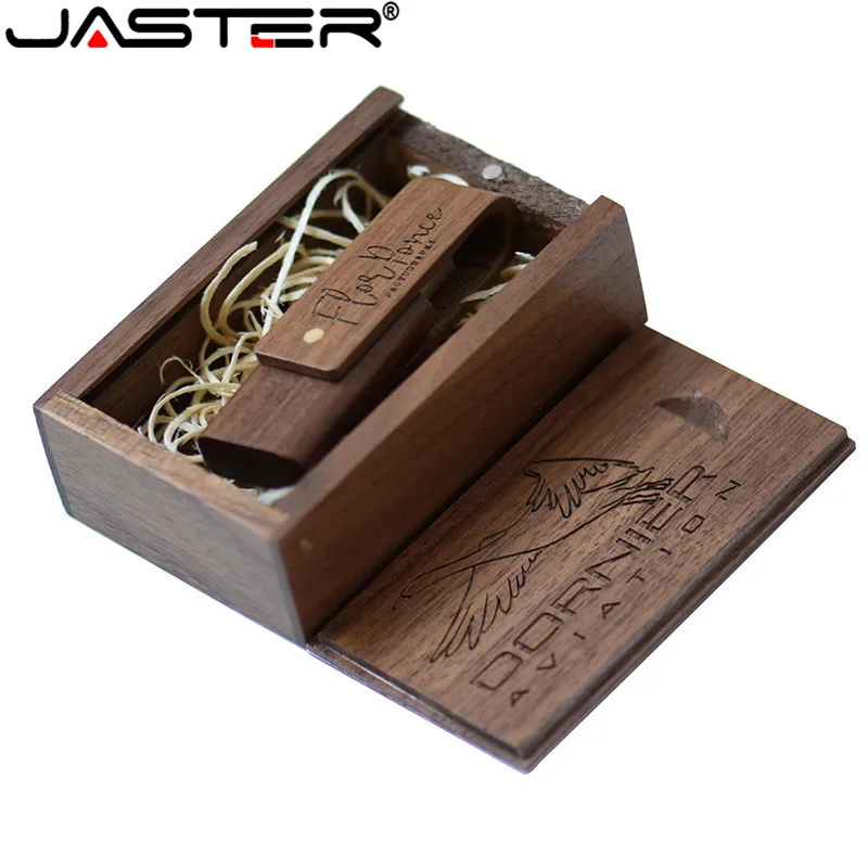 

JASTER (over 10 PCS free LOGO) wooden rotatable usb flash drive natural wood pendrive 8GB 16GB 32GB 64GB memory stick