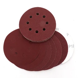Disques abrasifs à huit trous, 5 pouces, 125mm, grain 60 – 2000, 10 pièces, livraison gratuite, nouveau, 2022 