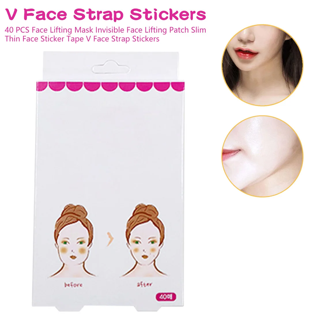 

Face Lifting Mask Invisible Face Lifting Patch Slim Thin Face Sticker Tape V Face Strap Stickers