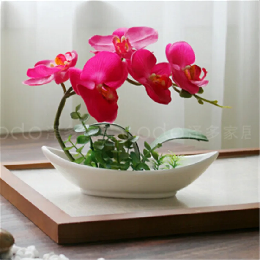 Flower Arrangements For Kitchen Table Migrant Resource Network Artificial Flower Phalaenopsis With Ceramic Pot Silk Orchid