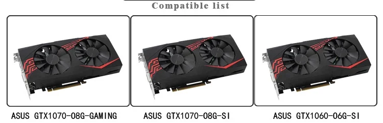  BYKSKI Water Block use for ASUS GTX1070-O8G-SI/GAMING /GTX 1060 Dual RGB Light/Full Cover Graphics 