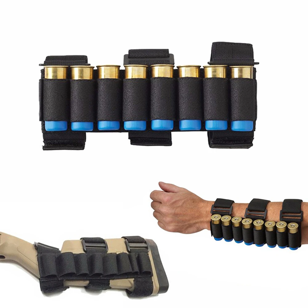Tactical 8 Rounds Shotgun Shells Pouch Shooters Sleeve Forearm Mag Bag Ammo Cartridge Holder Hunting Accessories | Спорт и
