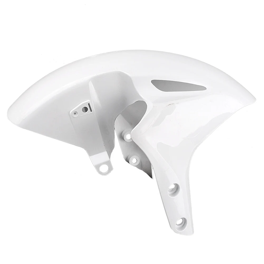 Unpainted White Front Wheel Fender Mudguard Splash Extension Extender Fairing Cover For Honda CBR 1000RR 04-05 & VFR 1200 11-13