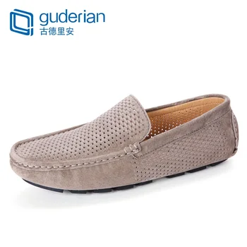

GUDERIAN Brand Genuine Leather Loafers Men Quality Mens Driving Shoes Breathable Summer Casual Male Boat Shoes Mocassin Homme
