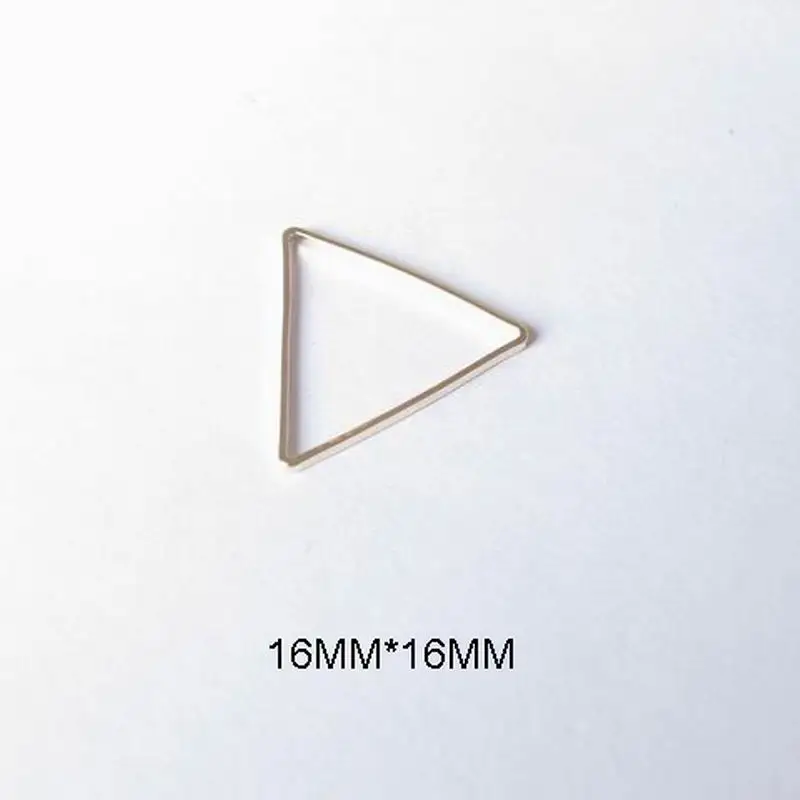 

50pcs/lot 1.6*1.6cm Wholesale Big Hollow Triangle For Necklaces Jewelry Findings DIY Accessories Parts