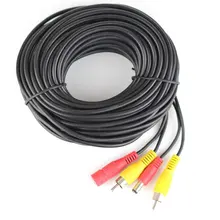 15 Meters Powered RCA AV Video /12V DC CCTV Extension Cable