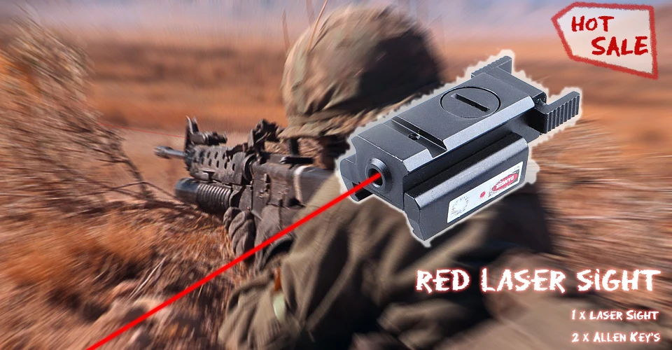 Красный Lasersight пистолет Глок 17 19 20 21 22 23 30 31 32 Уивер/Пикатинни 20 мм для тактический Охота прицел RL3-0005