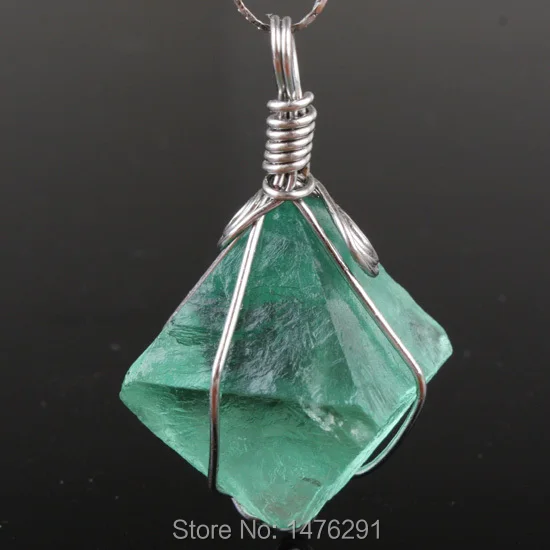 

20X25MM Charming Natural Green Fluorite Faceted GEM Bead Pendant 1PCS