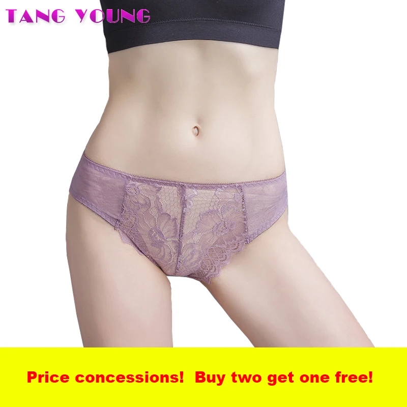 

Women Sexy Lace Panties Temptation Transparent Underwear Women Jacquard Underpants Soft Briefs Ladies Breathable Lingerie