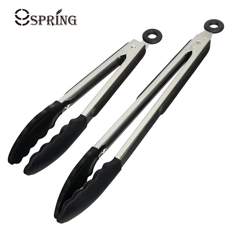 Silicone Kitchen Tongs BBQ Grilling Tongs Bread Food Salad Serving